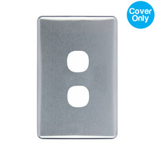 Clipsal Classic 2 Gang Cover Brushed Aluminium | C2032C-BA