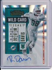 Raekwon Davis 2020 Panini Contenders Wild Card Ticket Autograph Rookie DOLPHINS. rookie card picture