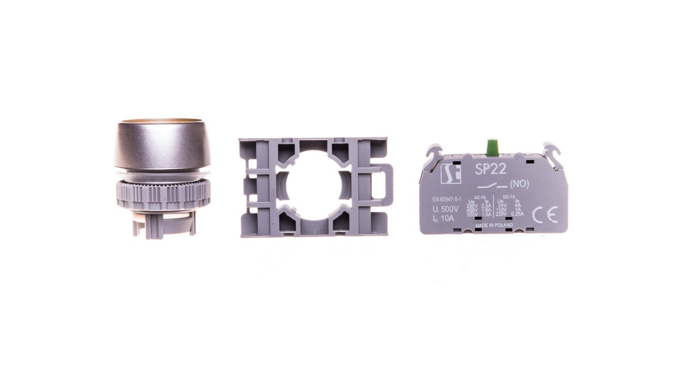 Control Button 22mm Yellow with Self Return SP22 SP22-KG-10.