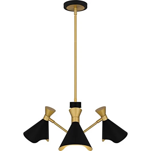 Matte Black  Chandelier from the Arden Collection - Picture 3 of 7