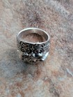 Men's Silver Tone Skull Theme Band Ring -  Read Description — photo 2