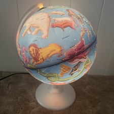 Vintage Nova Rico Italia Illuminato Zodiaco Globo 12” Colore Arte Si Illumina Velocemente 🚢