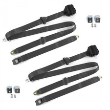 Ford Truck 1953 - 1956 Standard 3pt Charcoal Seat Belt Kit W Brackets - 2 Belt Ford Truck 1953 - 1956 Standard 3pt Charcoal Seat Belt Kit W Brackets - 2 Belt
