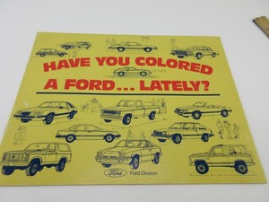 Vintage 1980s Ford Car of the Month Coloring Book Mustang Bronco Bigfoot
