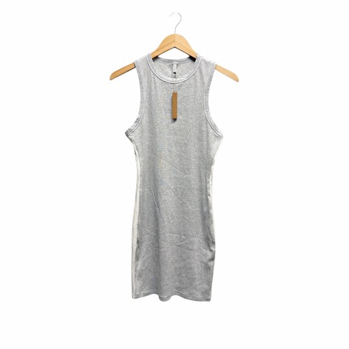 NUEVO CON ETIQUETAS SKIMS Vestido sin mangas de algodón acanalado | Gris jaspeado claro talla grande múltiple - Imagen 5 de 10