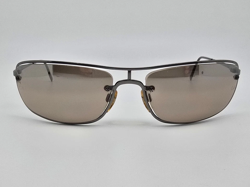 Gafas de sol Giorgio Armani 1531 1144/54 marco plateado con lentes plateadas degradadas superiores Foto 2 de 4