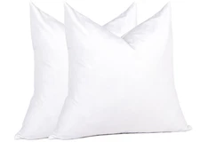 Euro Pillow Inserts 26 x 26 (Pack of 2, White) Down 26 X 26", Classic White, NEW