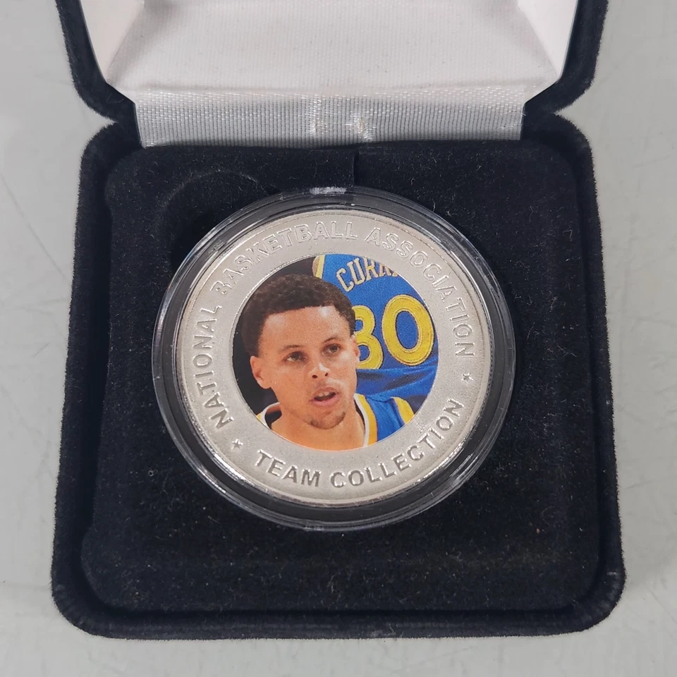 Moneda medallón coleccionable Stephen Curry Golden State Warriors de la NBA Highland Mint Foto 2 de 4