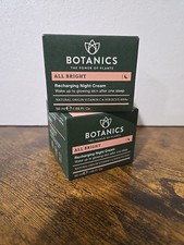 LOT OF 2 NEW BOTANICS ALL BRIGHT RECHARGING NIGHT CREAM 1.69 oz.