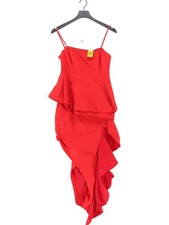 Karen Millen Bodycon Midi Dress UK10 in Red RRP £219
