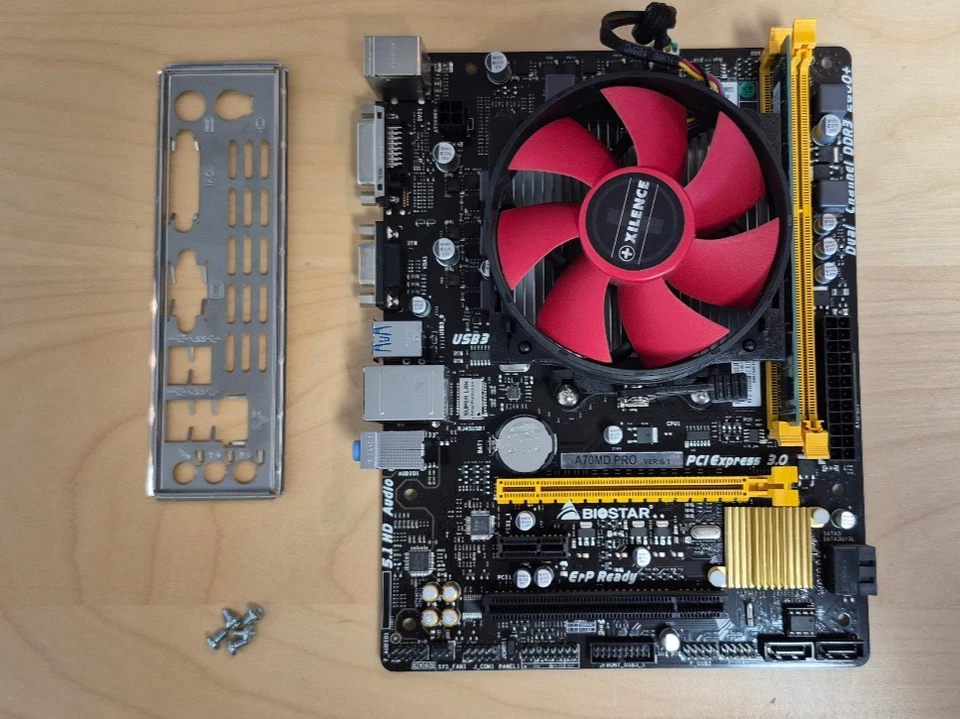 BIOSTAR A70MD PRO mATX Mainboard | AMD A8-5600K 3,6 GHz | 8gb DDR3 RAM | Bundle - Bild 2 von 4