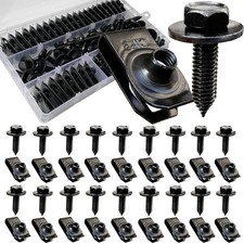 U Nut Clips Hex Head Automotive Body Fender Bolts Kit