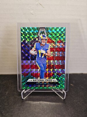 PUKA NACUA 2024 Panini Mosaic 🏈 NATIONAL PRIDE Green Mosaic Prizm