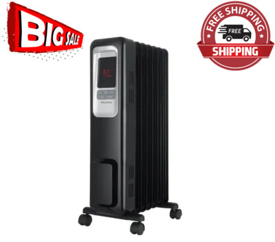 Pelonis space heater 1500-watt portable digital electric oil-filled radiant 