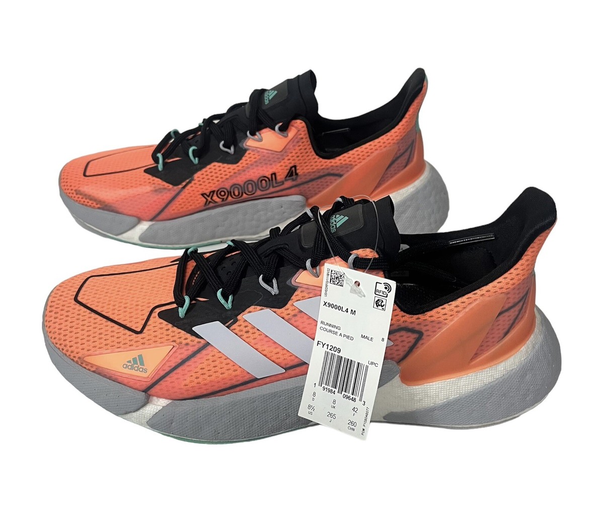 FY1209] Adidas Men's X9000L4 Heat.Dry “Orange/Grey” Running Shoes