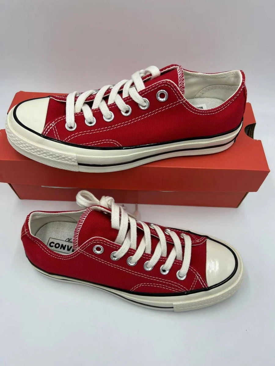 Converse Women Chuck 70 Low OX Sneaker Enamel Red 164949C SZ 4.5 / 5 / 5.5  / 8