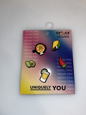 CROCS x JIBBITZ SHOE CHARMS Original Uniquely You Mexican Food 5 Pack NIP New