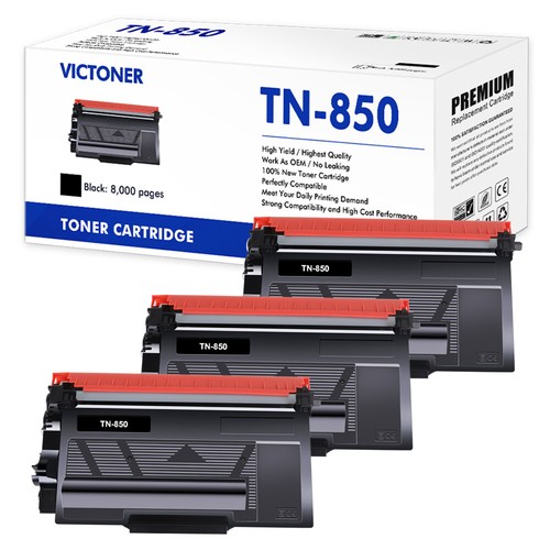 3 Pack High Yield TN850 Toner Compatible for Brother MFCL5850DW MFC