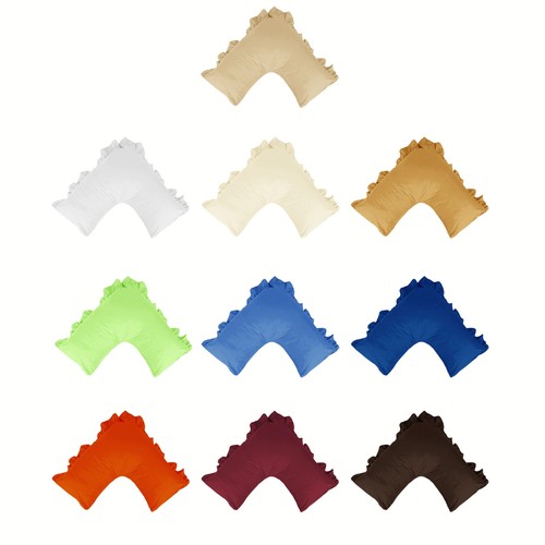 ruffle v shape pillow cases