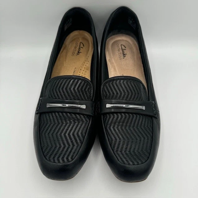 Mocassini Clarks donna Ultimate Comfort in pelle nera taglia 10