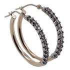 Brillant Creolen Ohrschmuck 375 Gold 9 Kt Gelb- Weißgold Bicolor Wert 920,-