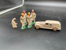 Vintage 1930s Barclay / Manoil Lead WWI 6 pc Nurse Set