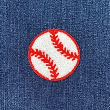 Chenille Baseball Patch - Embroidered Letterman Jacket Sports Ball Badge 2-3/8