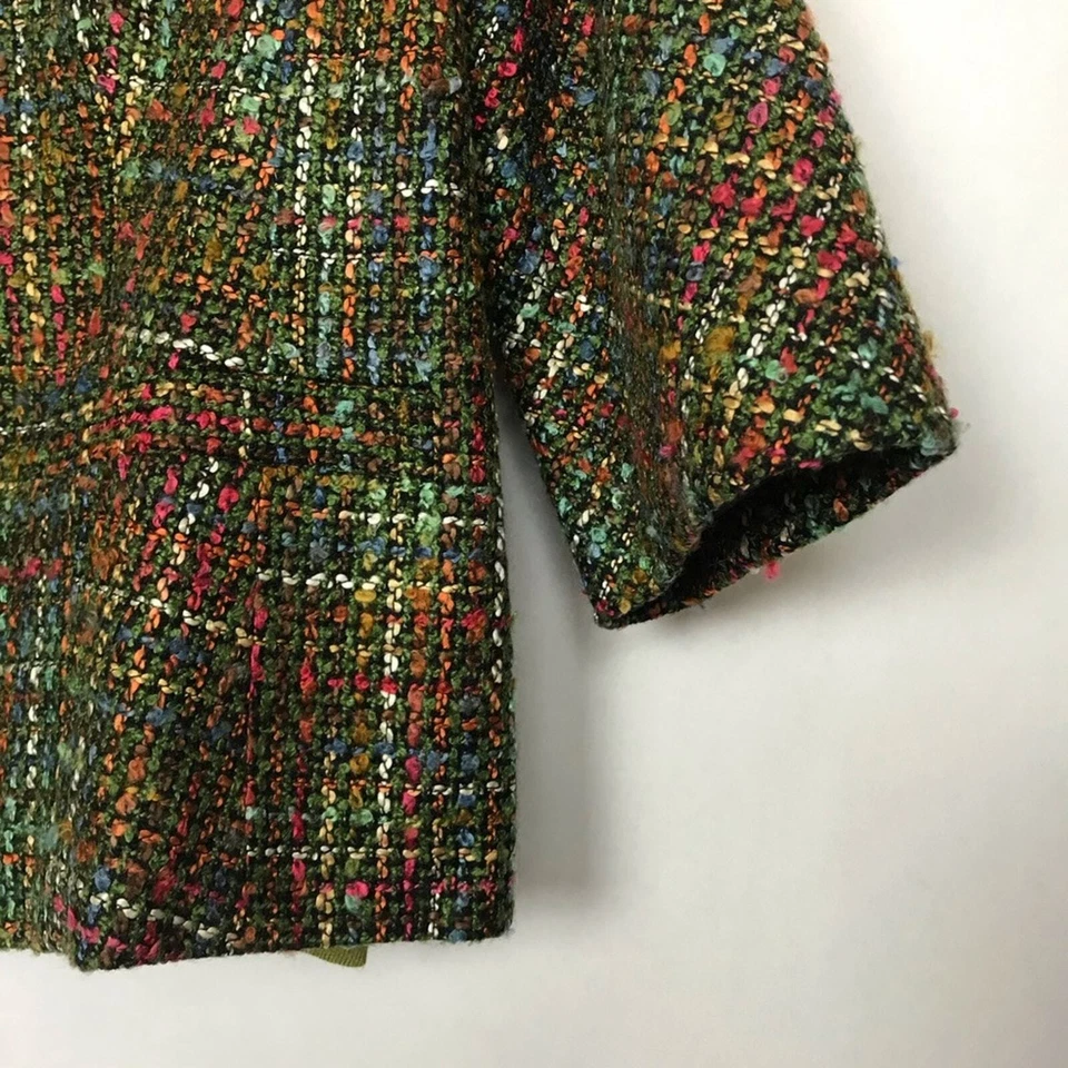 Chaqueta Blazer Coldwater Creek Boucle Tweed Carrera Talla 10 Colorida Negocios Foto 2 de 4