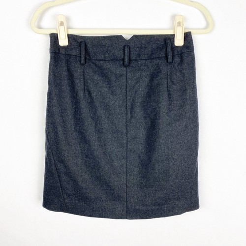 Minifalda Comptoir des Cotonniers para mujer talla 36 EE. UU. 6 lana gris bolsillos plisados - Imagen 5 de 7