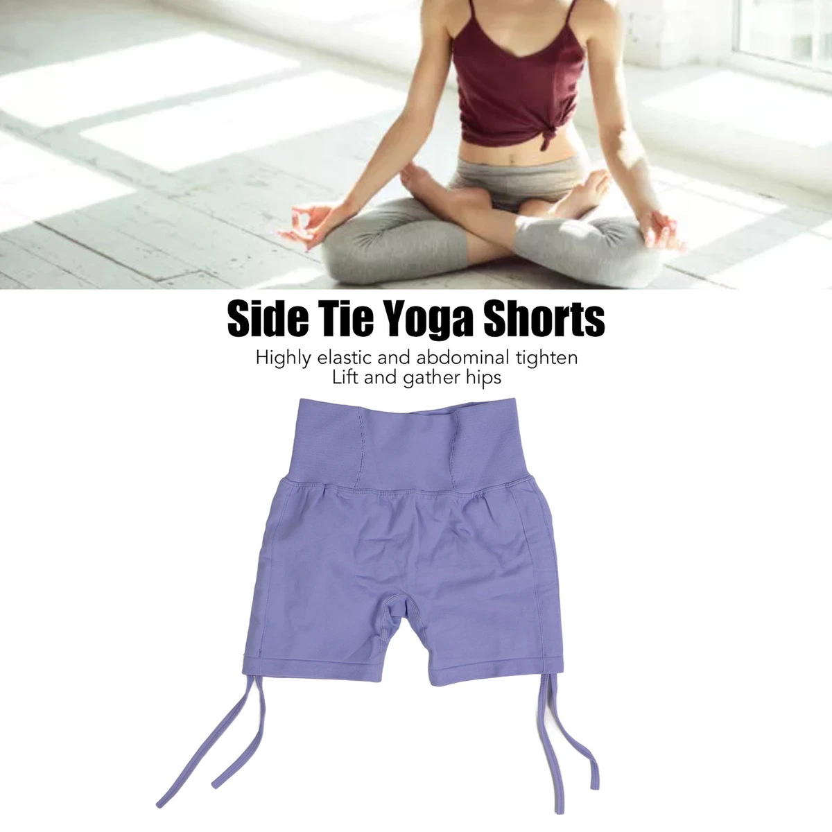 Side tie yoga shorts clearance