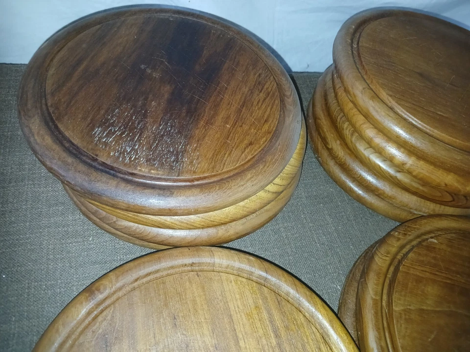 12er Set Holzteller Brotzeitteller aus Holz 26 cm - Bild 4 von 4