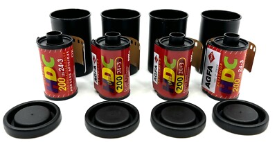 LOT of 4 AFGA COLOR HDC and HDC PLUS 200 ISO 35mm Film 24 EXP 24x36 mm Exp 2001