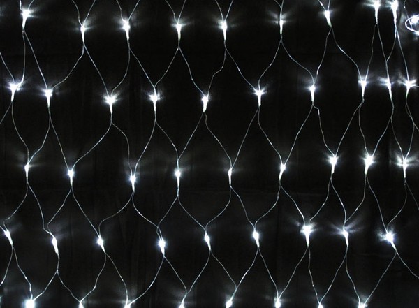 240 Led Lichternetz - Kaltweiß - Lichterkette Netz - Innen + AußEn Weihnachten-image