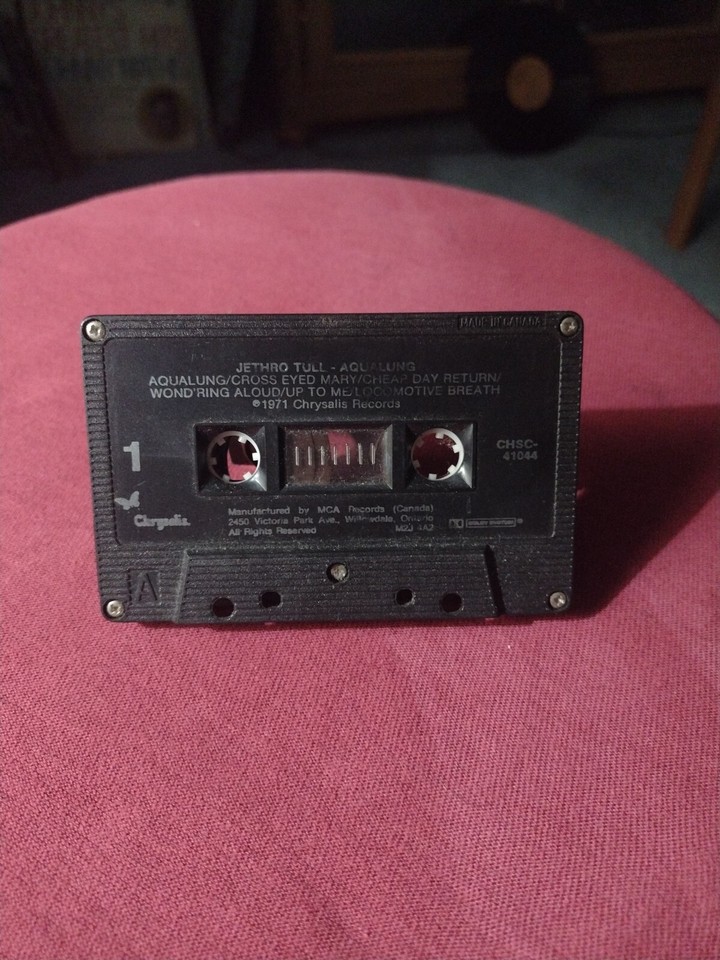 Vintage 1971 Jethro Tull Aqualung Cassette Tape No Original Inlay Free