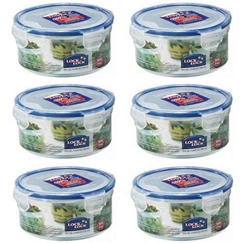 6 x 600 ml Lock Lock-Contenitore in plastica per alimenti, HPL933 (V3i)