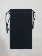 Black Drawstring Pouch for Sunglasses Glasses Jewelry Valuables