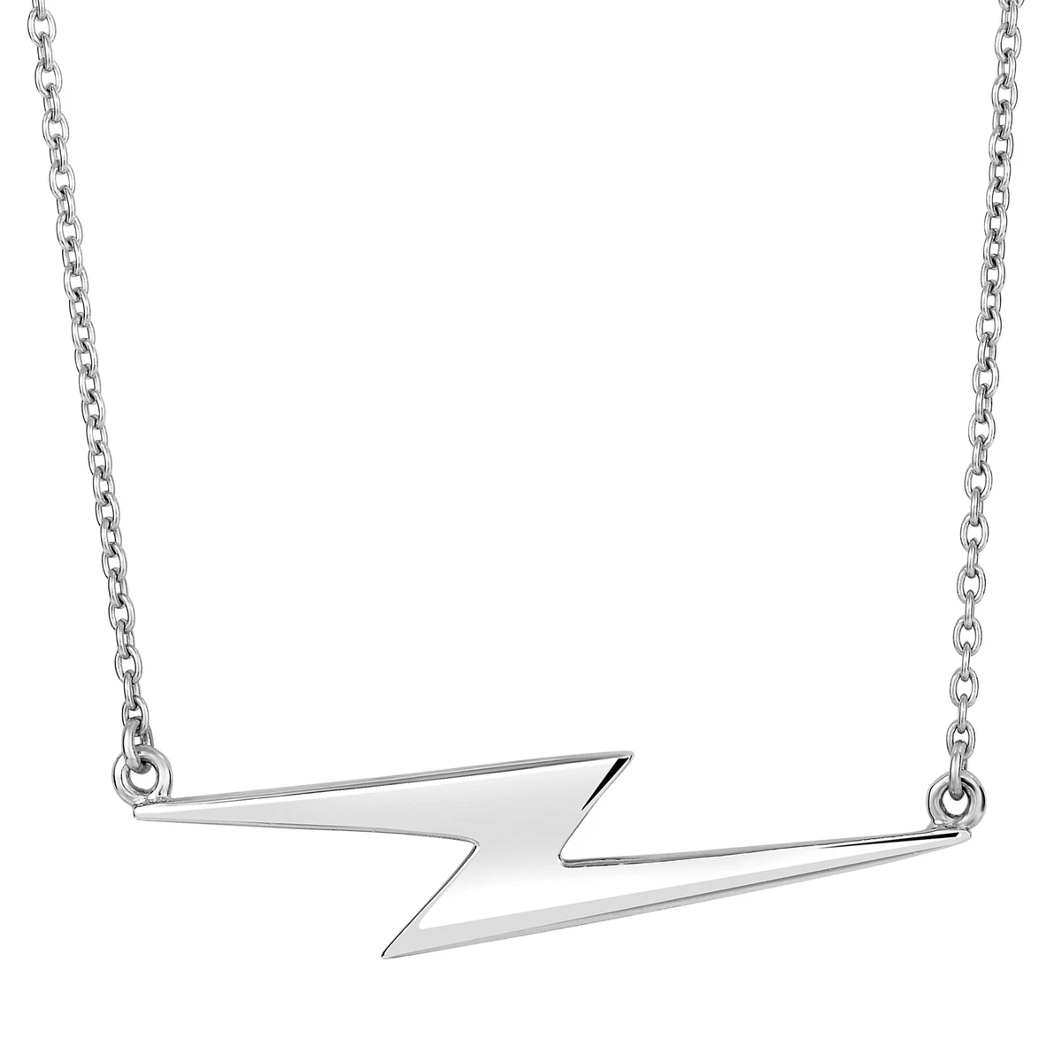 Sideways lightning bolt sale necklace