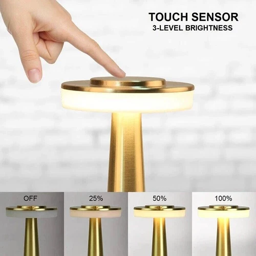 Dimmbar Akku Tischleuchte Touch Tischlampe LED Lampe USB Innen & Außen Kabellos - Bild 5 von 15