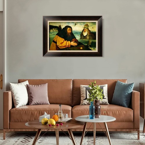 Framed Canvas Giclee Print The Temptation of St. Anthony#2 by Hieronymus Bosch - Picture 6 of 16