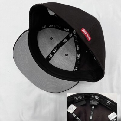 2022 Supreme New Era S Logo Devil Horns Fitted Hat Cap Brown 7 1/2