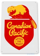 TIN SIGN Canadian Pacific Railway, Railroad, Retro, Metal Train Décor, A269
