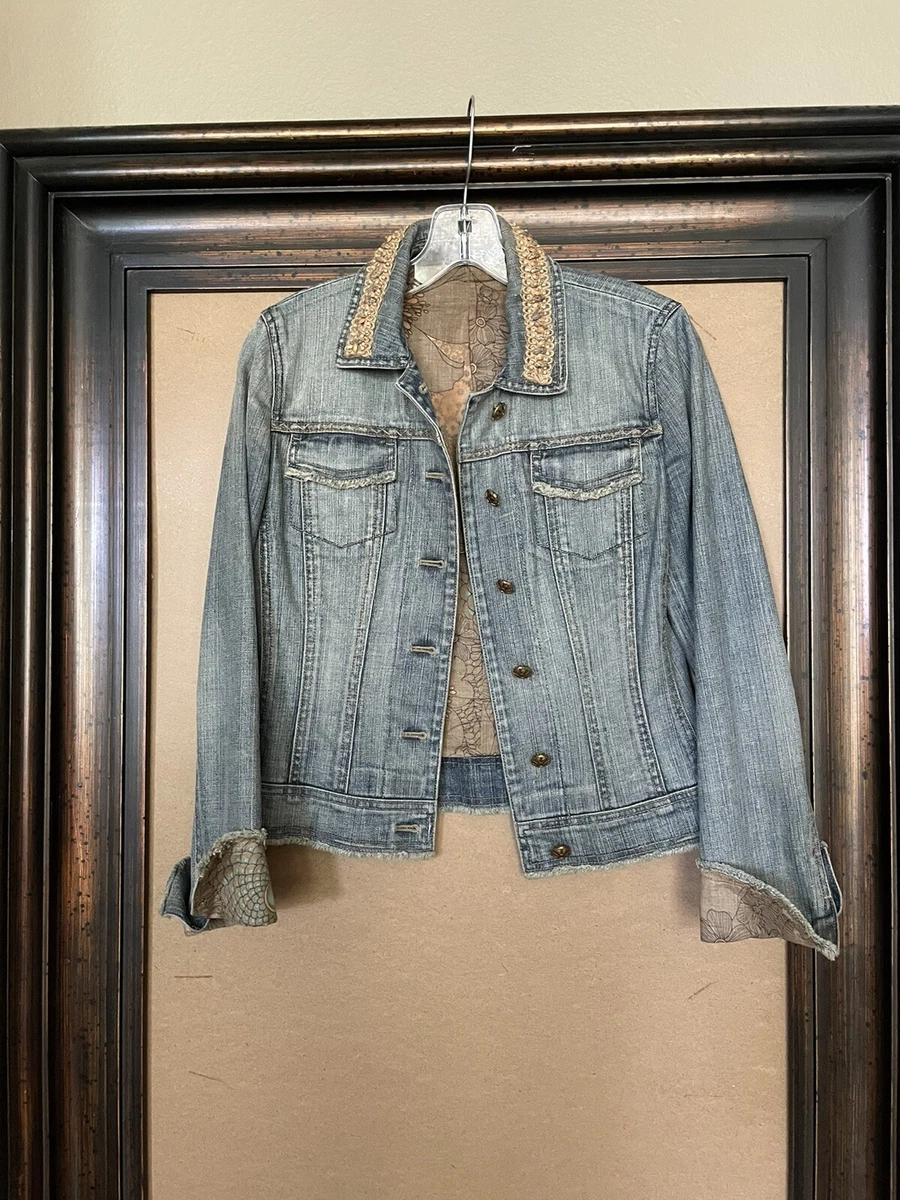 Tahari denim jacket shop