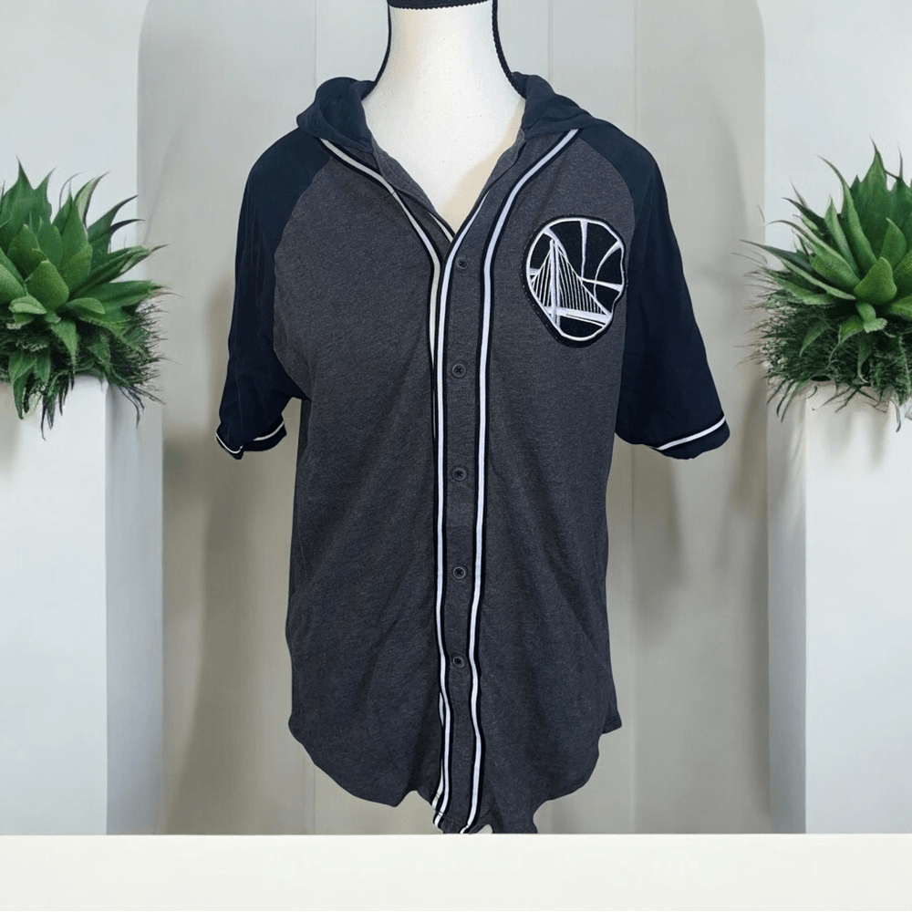 Used Mitchell & Ness Warriors Keeping Score Hooded Shirt Size Medium Unisex