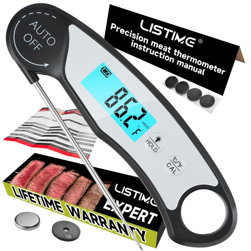 Meat Thermometer for Grill,Cooking and BBQ.Waterproof Instant Read Food Therm...