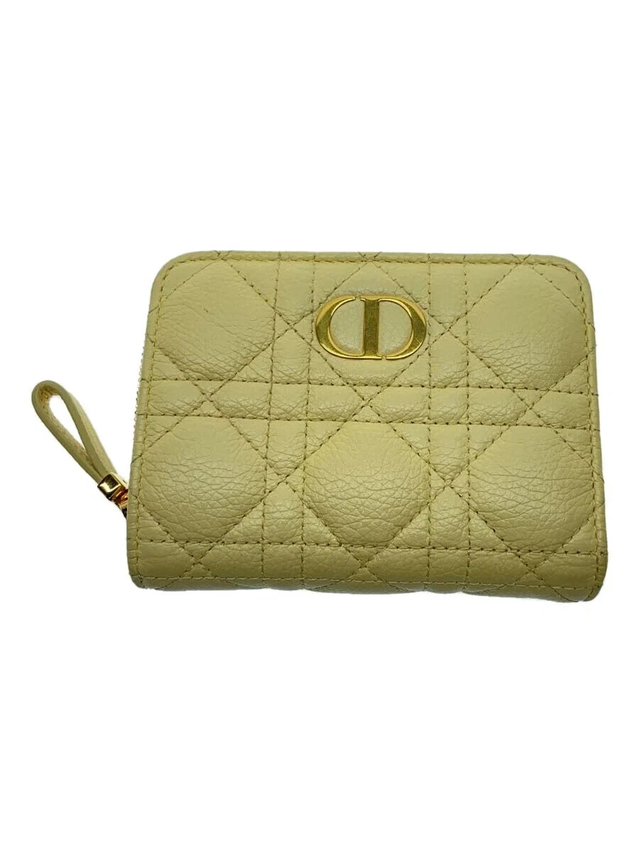 Christian Dior Portefeuille Cuir Bifold YLW Femme 47 MA 0291 avec Rayures