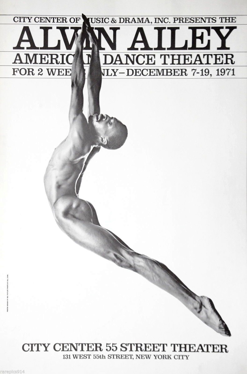 Alvin Ailey Dance Company City Center Theater Original Photo Litho