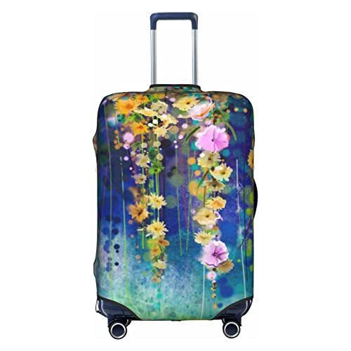 Travel Luggage M (for 22-24 Inch Luggage) Abstract Spring Flower Watercolor