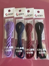 Lucky Color Gum Japanese Hair Elastic Tie Band Set Of 4 Lav Navy Dk Red Ponytail