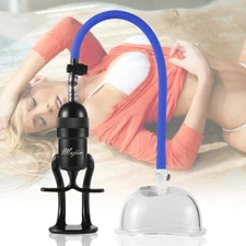 Female Pussy Pump Manual Breast Enlarger Sucking Cup Nipple Sucker Suction Cover