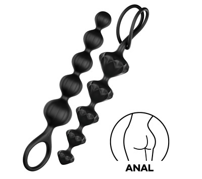 Satisfyer Love Beads - Anal Beads 2 Piece Set - Anal Chain, Soft Silicone